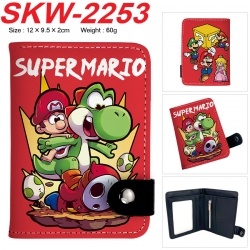 Super Mario Anime vertical button folding wallet 12X9.5X2CM 60g