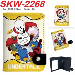 Undertale Anime vertical button folding wallet 12X9.5X2CM 60g