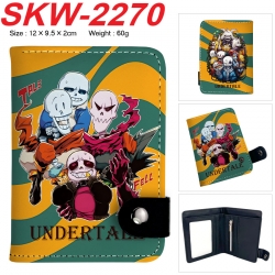 Undertale Anime vertical button folding wallet 12X9.5X2CM 60g