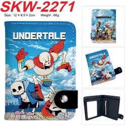 Undertale Anime vertical button folding wallet 12X9.5X2CM 60g