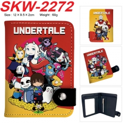 Undertale Anime vertical button folding wallet 12X9.5X2CM 60g