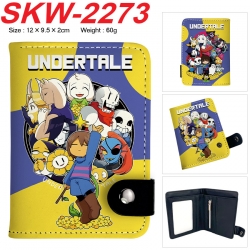 Undertale Anime vertical button folding wallet 12X9.5X2CM 60g