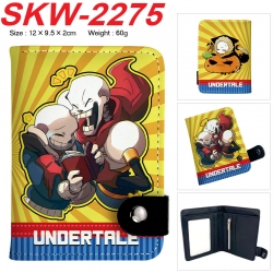 Undertale Anime vertical button folding wallet 12X9.5X2CM 60g