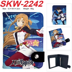 Sword Art Online Anime vertical button folding wallet 12X9.5X2CM 60g