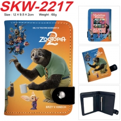 Zootopia Anime vertical button folding wallet 12X9.5X2CM 60g