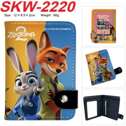 Zootopia Anime vertical button folding wallet 12X9.5X2CM 60g