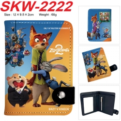 Zootopia Anime vertical button folding wallet 12X9.5X2CM 60g