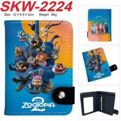 Zootopia Anime vertical button folding wallet 12X9.5X2CM 60g