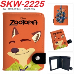 Zootopia Anime vertical button folding wallet 12X9.5X2CM 60g