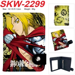 Fullmetal Alchemist Anime vertical button folding wallet 12X9.5X2CM 60g