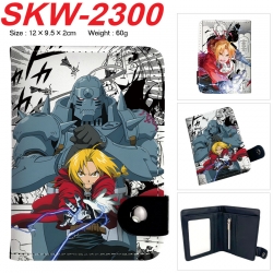 Fullmetal Alchemist Anime vertical button folding wallet 12X9.5X2CM 60g