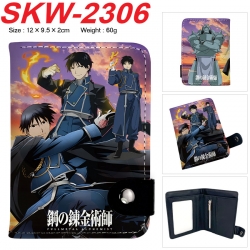 Fullmetal Alchemist Anime vertical button folding wallet 12X9.5X2CM 60g