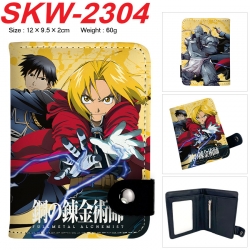 Fullmetal Alchemist Anime vertical button folding wallet 12X9.5X2CM 60g