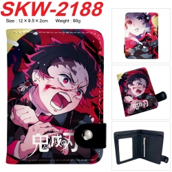 Demon Slayer Kimets Anime vertical button folding wallet 12X9.5X2CM 60g