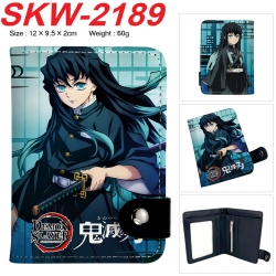Demon Slayer Kimets Anime vertical button folding wallet 12X9.5X2CM 60g