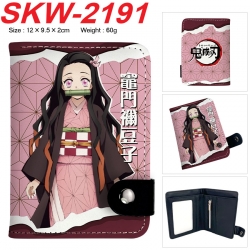 Demon Slayer Kimets Anime vertical button folding wallet 12X9.5X2CM 60g