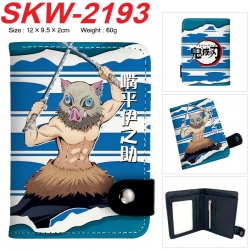 Demon Slayer Kimets Anime vertical button folding wallet 12X9.5X2CM 60g