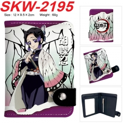 Demon Slayer Kimets Anime vertical button folding wallet 12X9.5X2CM 60g