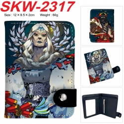 Hades Anime vertical button folding wallet 12X9.5X2CM 60g