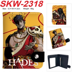 Hades Anime vertical button folding wallet 12X9.5X2CM 60g