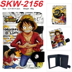 One Piece Anime vertical button folding wallet 12X9.5X2CM 60g
