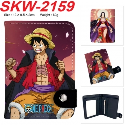 One Piece Anime vertical button folding wallet 12X9.5X2CM 60g