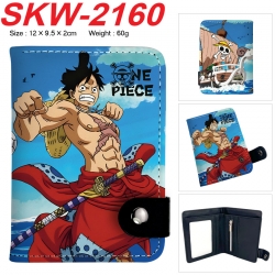 One Piece Anime vertical button folding wallet 12X9.5X2CM 60g