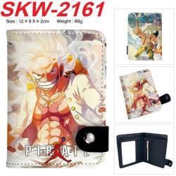 One Piece Anime vertical button folding wallet 12X9.5X2CM 60g