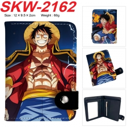 One Piece Anime vertical button folding wallet 12X9.5X2CM 60g
