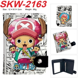 One Piece Anime vertical button folding wallet 12X9.5X2CM 60g
