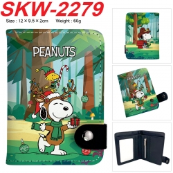 Snoopys Anime vertical button folding wallet 12X9.5X2CM 60g