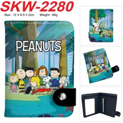 Snoopys Anime vertical button folding wallet 12X9.5X2CM 60g