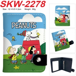 Snoopys Anime vertical button folding wallet 12X9.5X2CM 60g