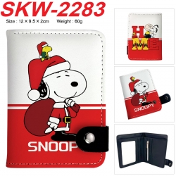 Snoopys Anime vertical button folding wallet 12X9.5X2CM 60g