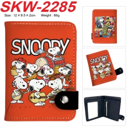 Snoopys Anime vertical button folding wallet 12X9.5X2CM 60g