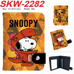 Snoopys Anime vertical button folding wallet 12X9.5X2CM 60g