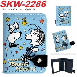 Snoopys Anime vertical button folding wallet 12X9.5X2CM 60g