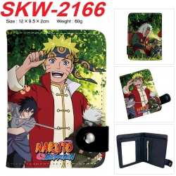 Naruto Anime vertical button folding wallet 12X9.5X2CM 60g