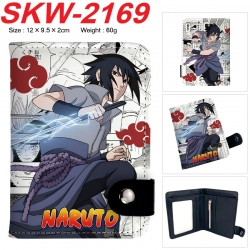 Naruto Anime vertical button folding wallet 12X9.5X2CM 60g