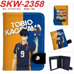 Haikyuu!! Anime vertical button folding wallet 12X9.5X2CM 60g