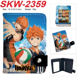 Haikyuu!! Anime vertical button folding wallet 12X9.5X2CM 60g