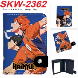 Haikyuu!! Anime vertical button folding wallet 12X9.5X2CM 60g