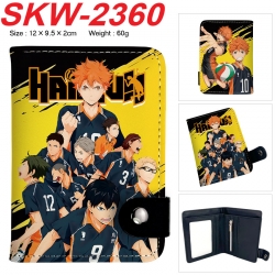 Haikyuu!! Anime vertical button folding wallet 12X9.5X2CM 60g