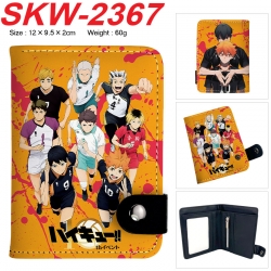 Haikyuu!! Anime vertical button folding wallet 12X9.5X2CM 60g
