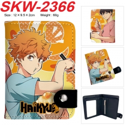 Haikyuu!! Anime vertical button folding wallet 12X9.5X2CM 60g