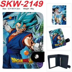 DRAGON BALL Anime vertical button folding wallet 12X9.5X2CM 60g