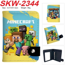 Minecraft Anime vertical button folding wallet 12X9.5X2CM 60g