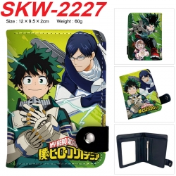 My Hero Academia Anime vertical button folding wallet 12X9.5X2CM 60g