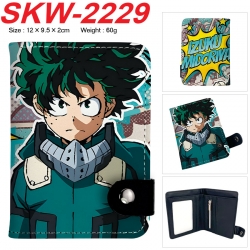 My Hero Academia Anime vertical button folding wallet 12X9.5X2CM 60g