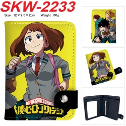 My Hero Academia Anime vertical button folding wallet 12X9.5X2CM 60g